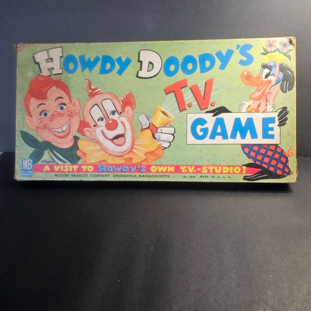 Howdy Doody's T.V. Board Game Milton Bradley Vtg 1950s Complete